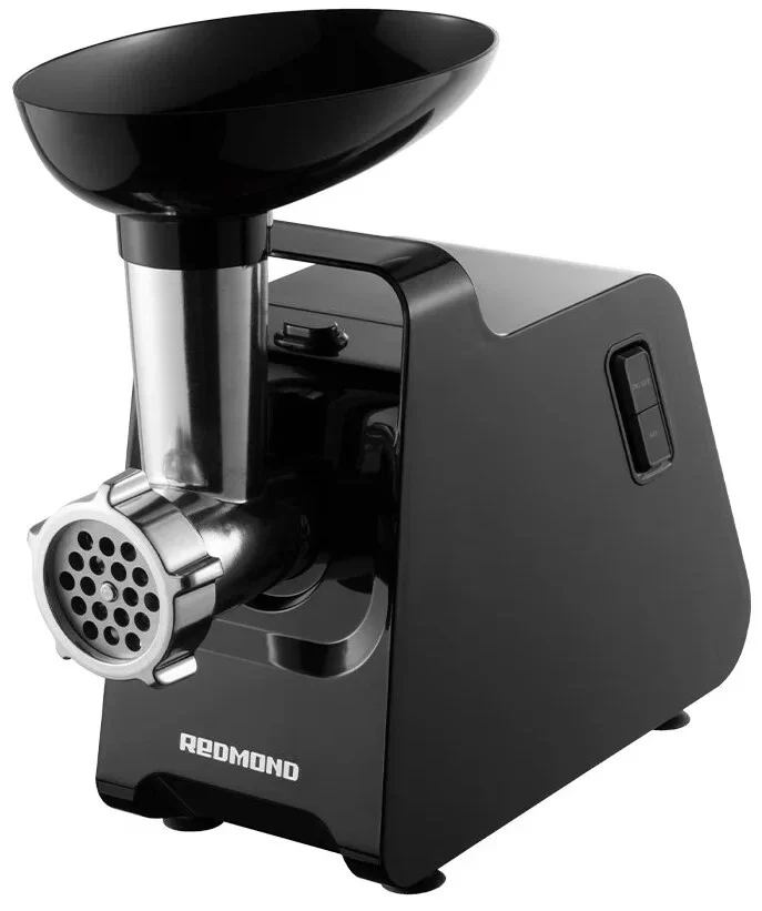 Мясорубка Redmond RMG-1241-6 (1340 Вт / 2 кг/мин / корпус - пластик / лоток - пластик / реверс / 5 насадок / чёрный)-0