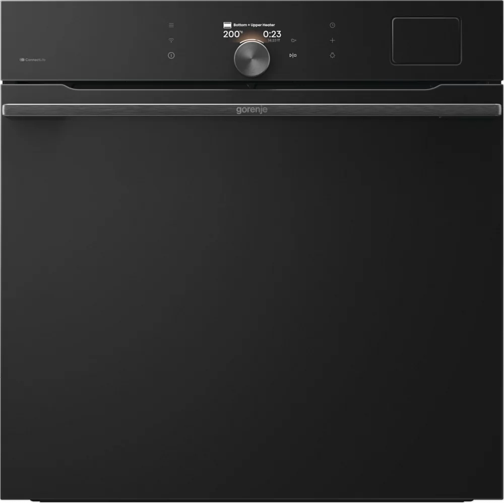 Духовой шкаф с функцией пароварки Gorenje BSA6138B (G800 / 77 л / до 300 °C / Чёрный, стекло / AquaClean / телескоп. напр. (x1) / термозонд / Wi-Fi)-0