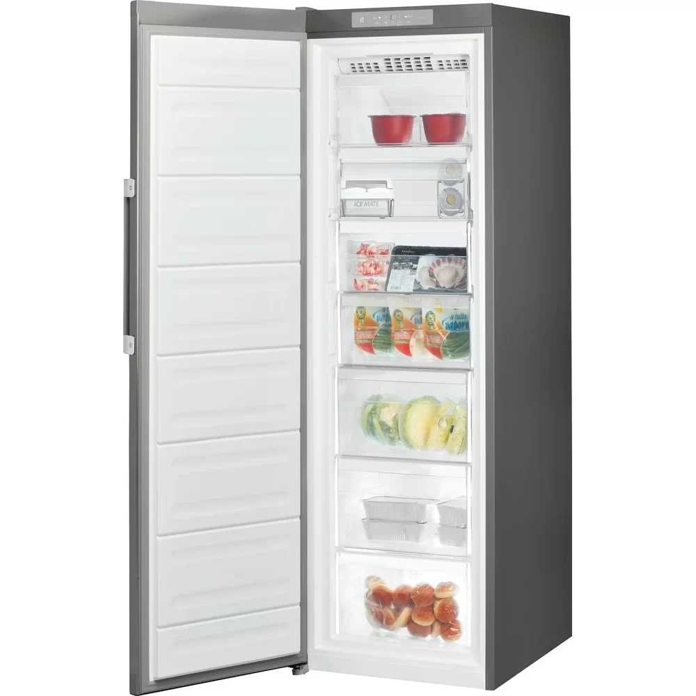 Морозильная камера Whirlpool UW8 F2Y XBI F 2 (Объем - 259 л / Высота - 187,5 см / A+ / Серый металлик / NoFrost / однодверная)-0