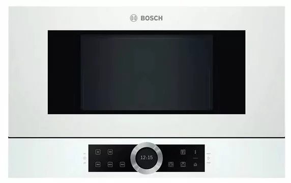 Микроволновая печь встраиваемая Bosch BFR634GW1 (Serie8 / белый / 21л / ширина - 59,4 см / 900Вт / AutoPilot7 / правое открывание)-0