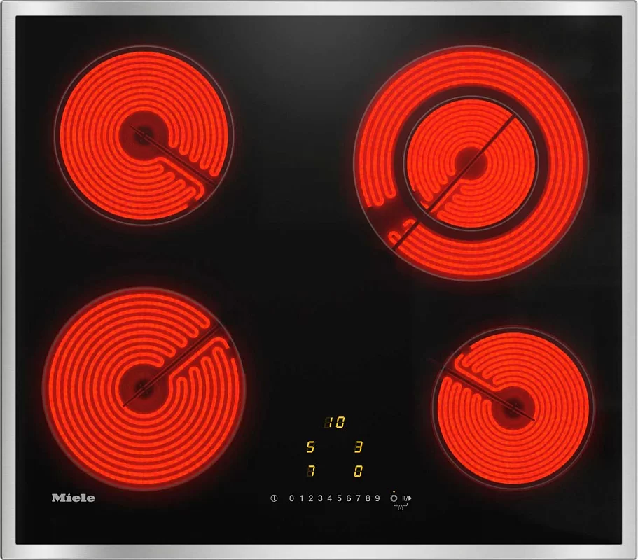 Поверхность электрическая Miele KM 6520 FR (Чёрная стеклокерамика / 4 конфорки / EasySelect / 6,8 кВт)-0