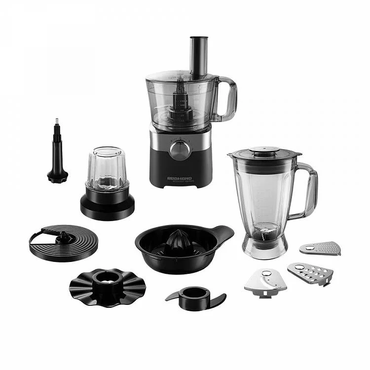 Кухонный комбайн Redmond RFP-3909 (1500 Вт / 1,2 л / блендер, соковыжималка, тёрка, кофемолка / кувшин - пластик, 1.8 л/ 2 скорости)-0