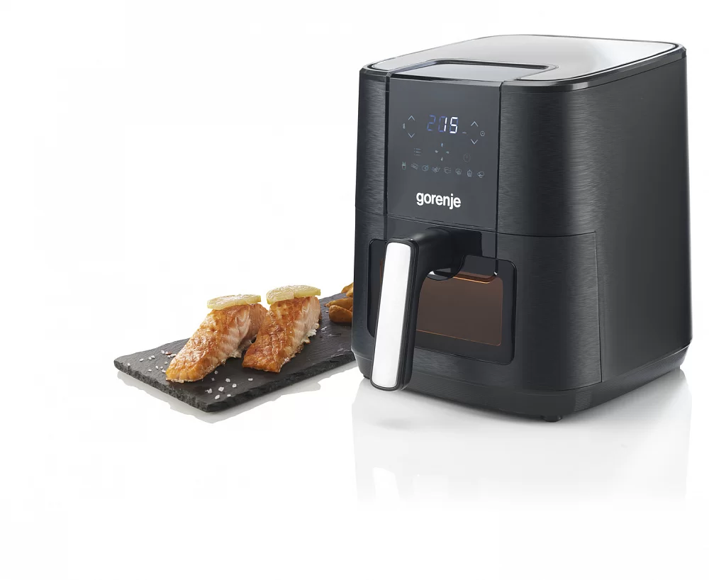 Аэрогриль Gorenje AF1350DWB (1350 Вт, 5.4 л, упр. - сенсорное, программ - 8 таймер на - 60 мин, крышка - съемная)-0