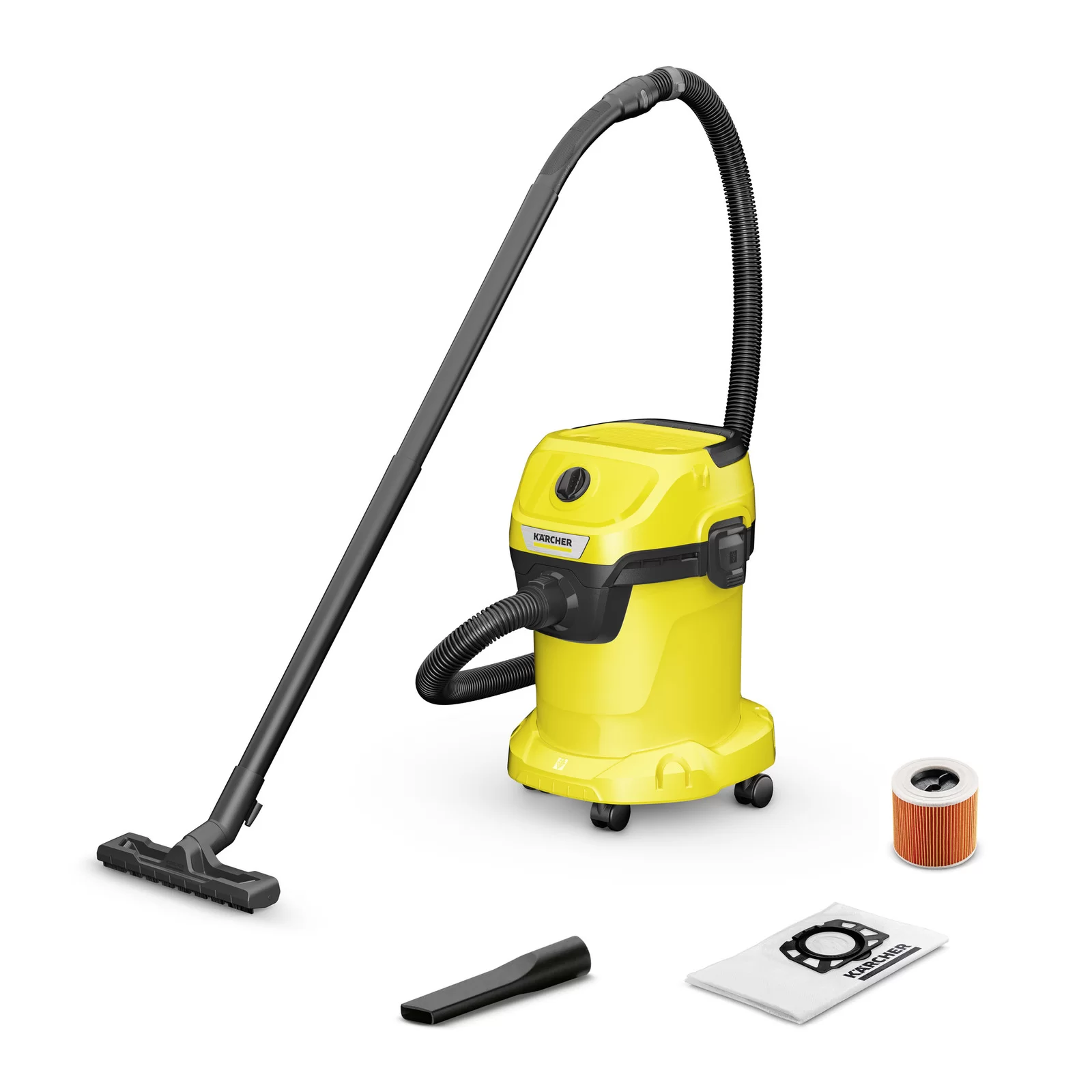 Пылесос Karcher WD 3 V-17/4/20 1.628-130.0 (1000 Вт, мусоросборник 17 л, желтый)-0
