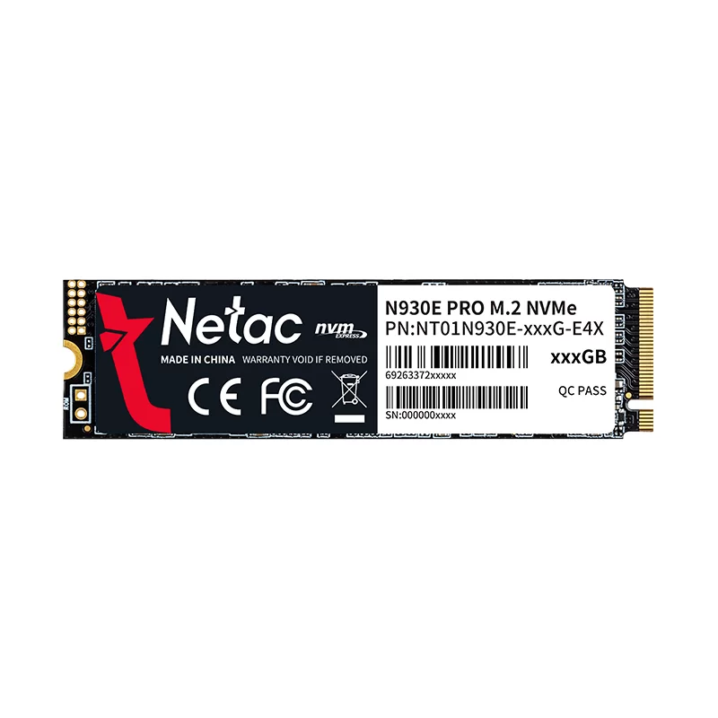 Жесткий диск SSD M.2 256 ГБ Netac N930E Pro NVMe PCI-E 3.0 x4, TLC, R2040/W1270 МБ/с, 2280, 150 TBW (NT01N930E-256G-E4X)-0