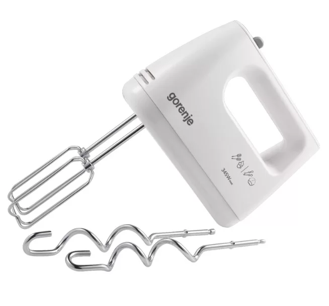 Миксер Gorenje M360CW (345Вт/ ручной/ скоростей 5/ турборежим/ белый)-0