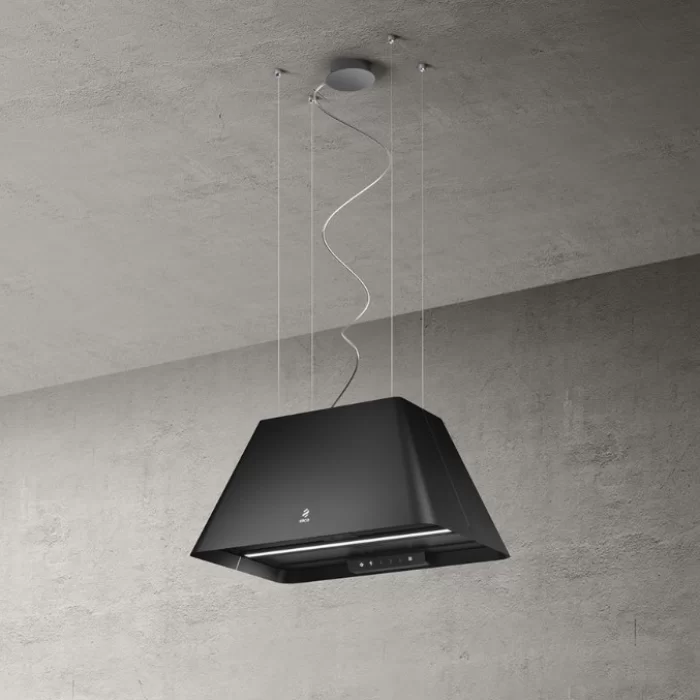 Вытяжка островная Elica IKONA LIGHT BL/F/60 (710 м³/ч / 267 Вт / LED освещение 1 x 7 Вт / ширина - 59,8 см / Чёрный)-0