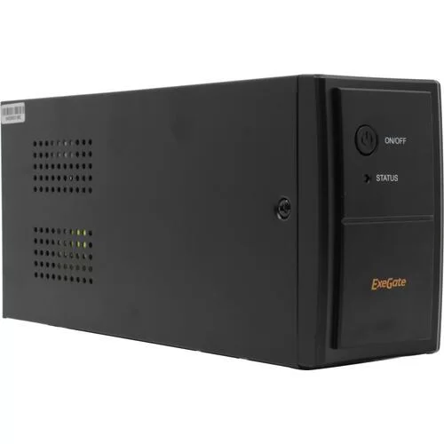 ИБП ExeGate SpecialPro UNB-1000.LED.AVR.4SH (1000VA/700W, LED, AVR, 4*EU/Тип F(Schuko), батарея 12V 7.2Ah - 2 шт., металлический корпус, Black)-0