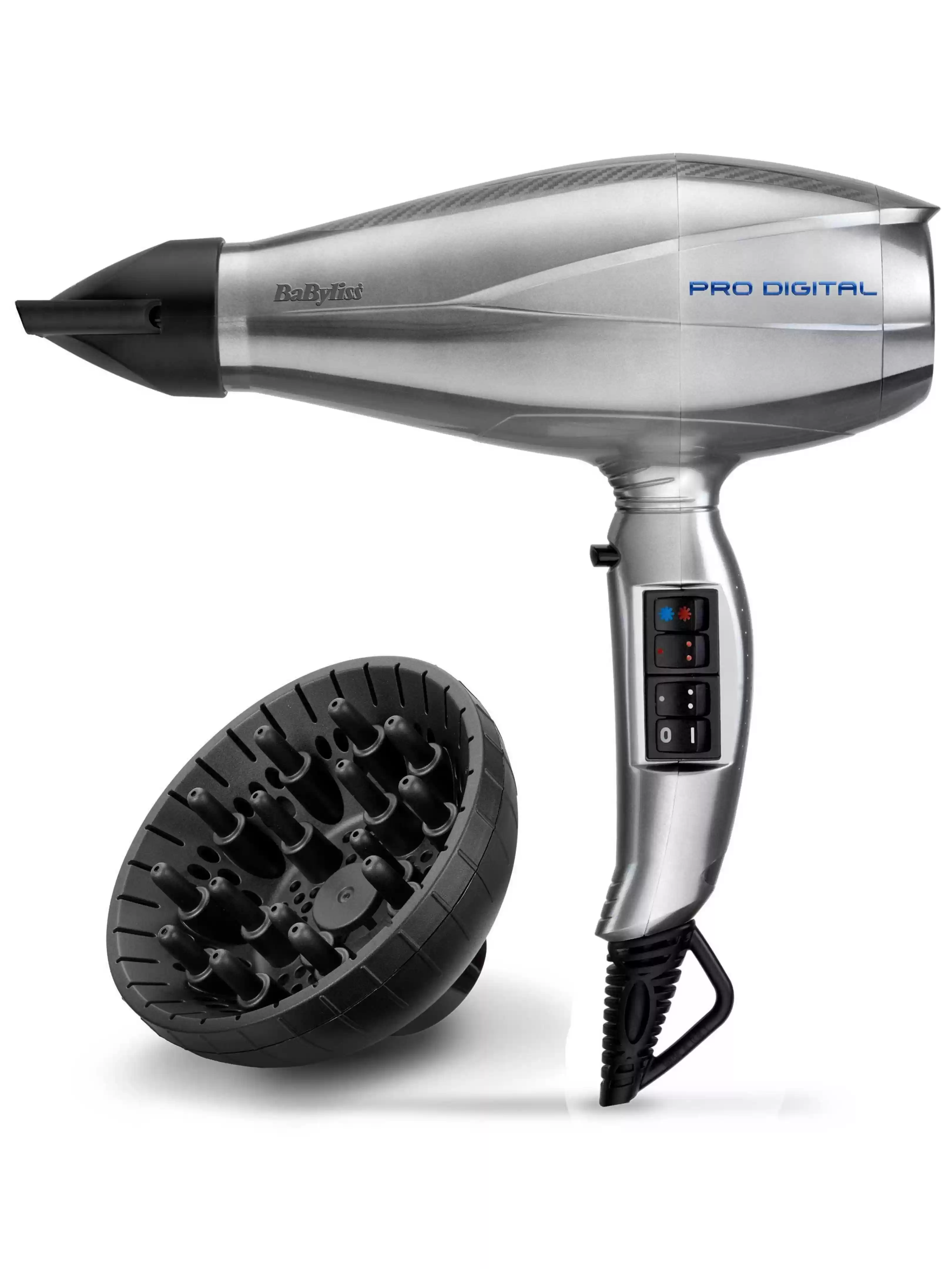 Фен BaByliss Pro Digital 6000E (2200 Вт / 3 режима / холодный воздух / шнур - 2,8 м / EC-мотор / диффузор)-0