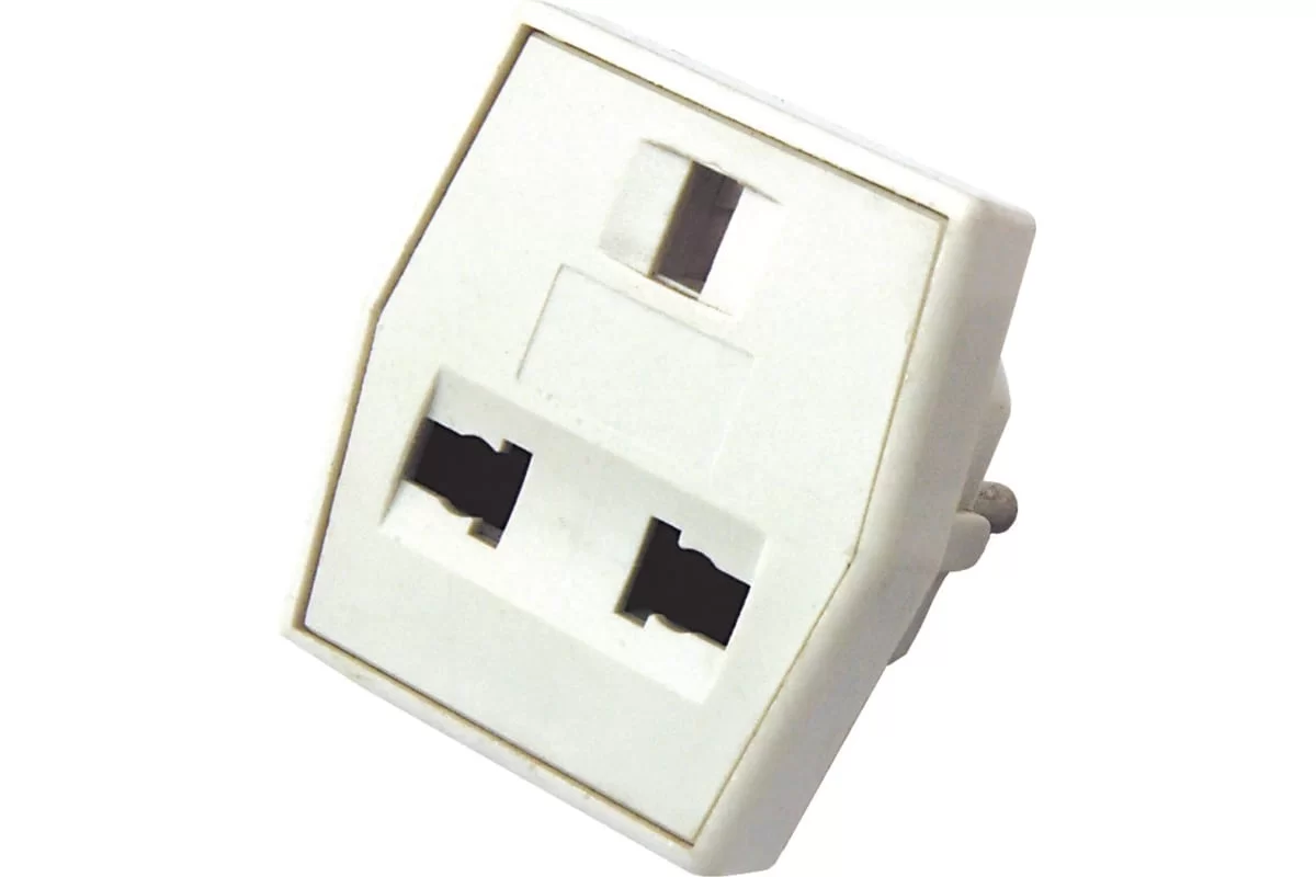 Переходник ЕВРОВИЛКА 10А REXANT «Квадрат»-0