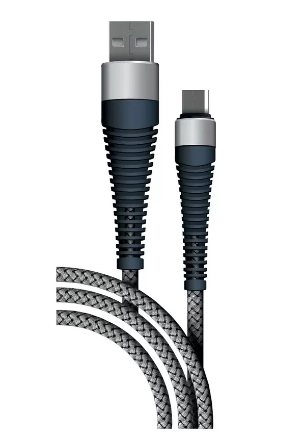 Кабель Borasco Fishbone micro-USB - USB, 1 метр, серый-0
