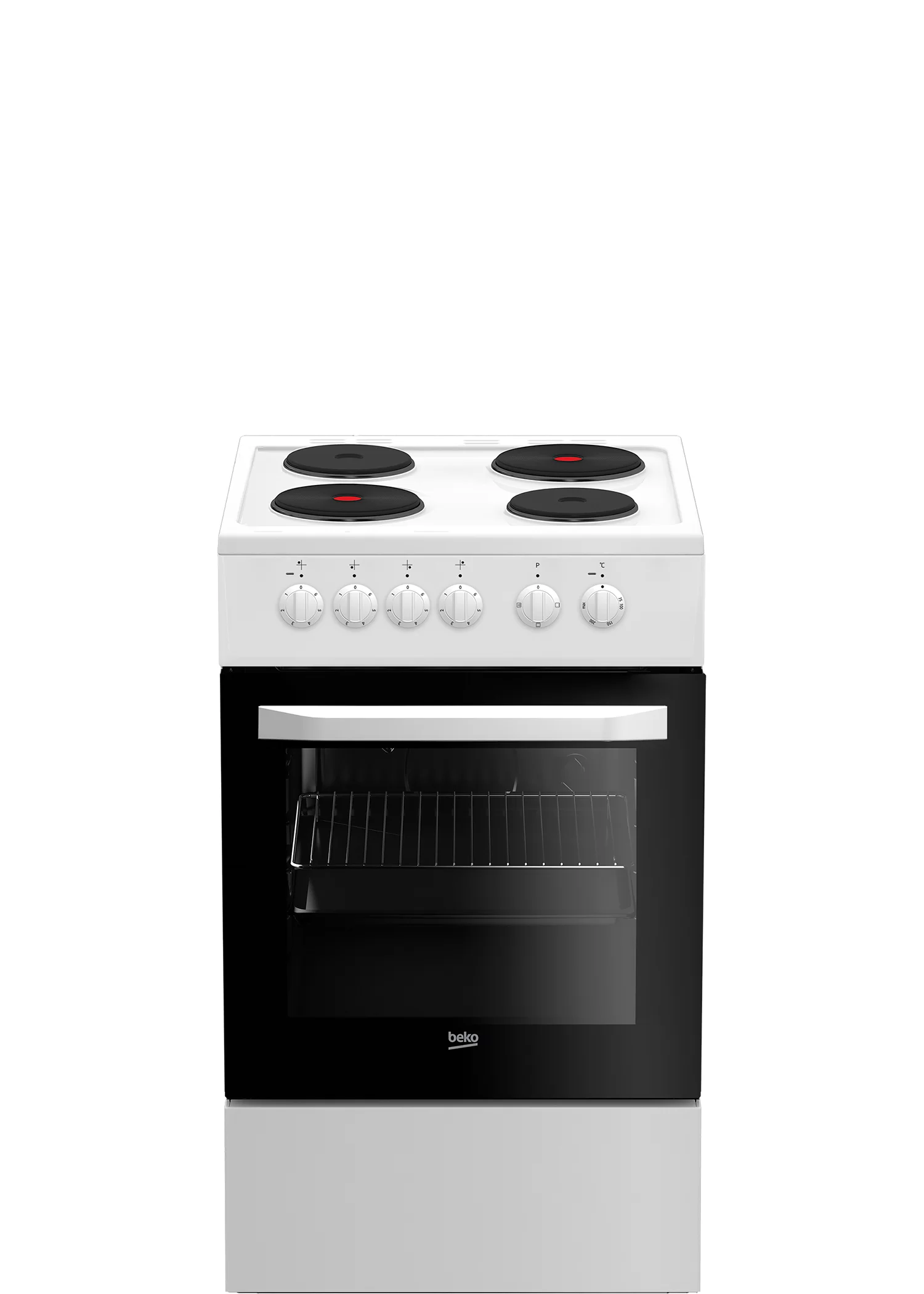 Плита электрическая Beko FFSS56000W (Белая / духовка - 60 л / 4 конфорки (2000/1000/1000/2000Вт))-0