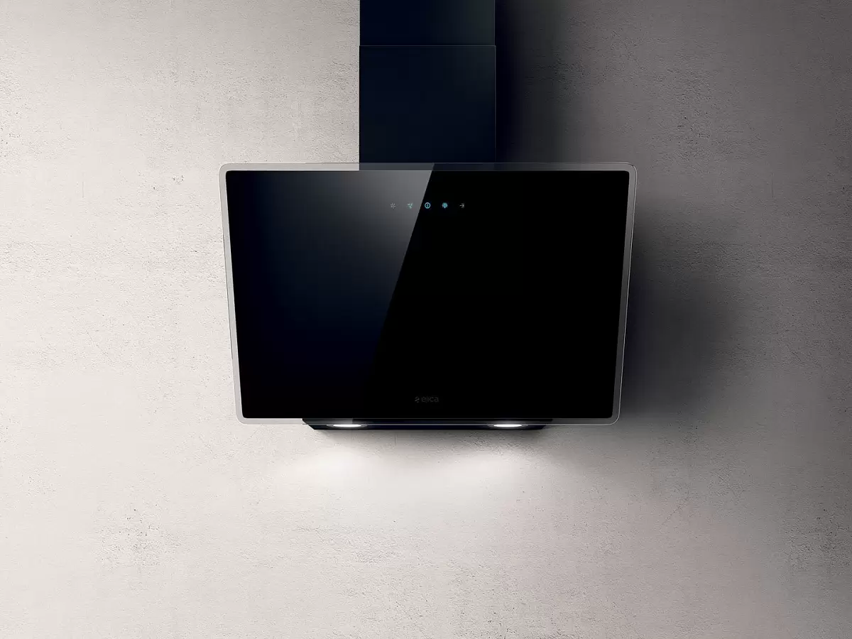 Вытяжка наклонная Elica Shire BL/A/60 (1200 м³/ч / 232 Вт / LED освещение 2x1.5 Вт / ширина - 59.8 см / чёрное стекло)-0