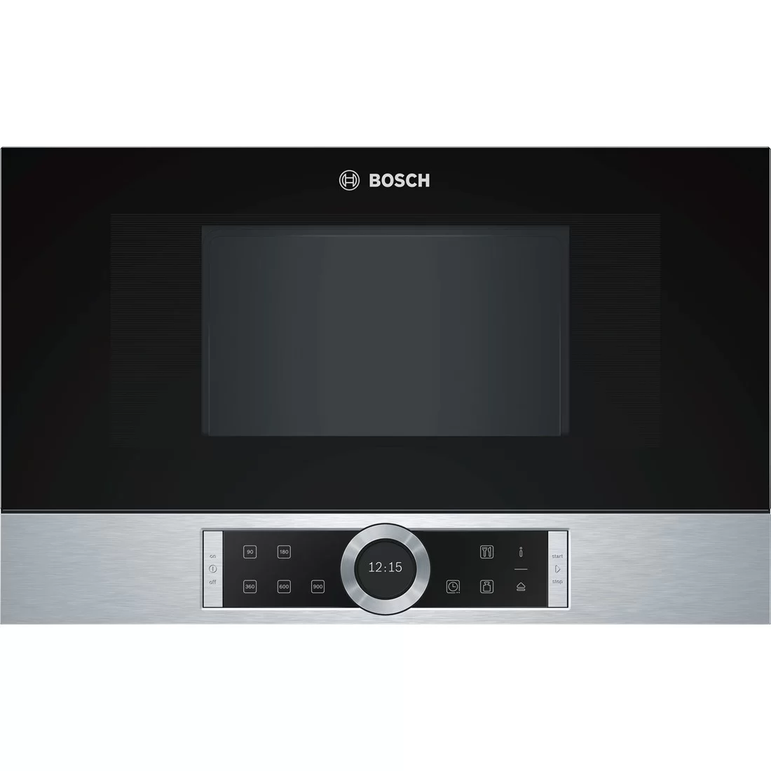Микроволновая печь встраиваемая Bosch BFL634GS1 (Serie8 / черный/нерж / 21л / ширина - 59,4 см / 900Вт / Autopilot7)-0