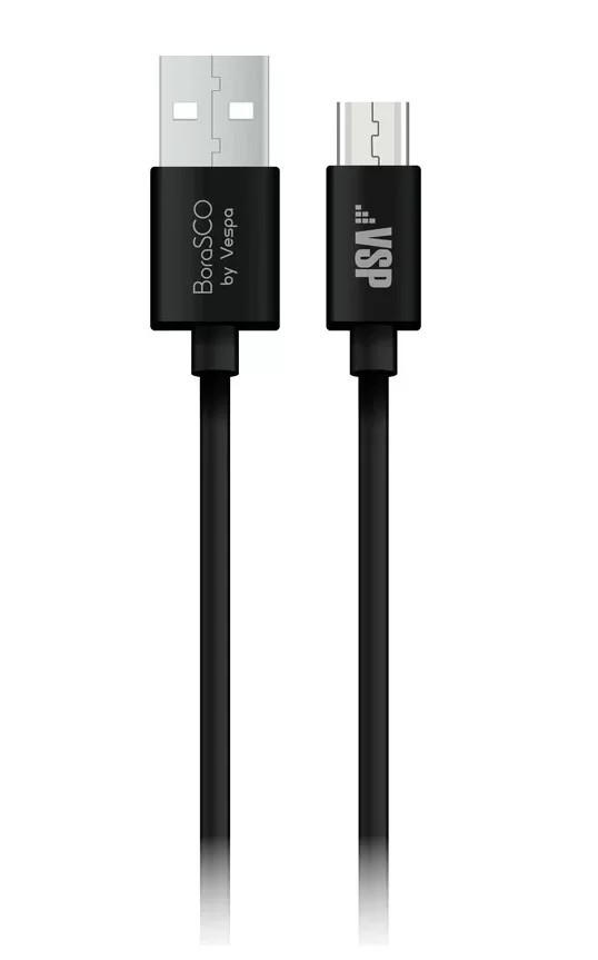 Кабель Borasco micro-USB - USB, 1 метр, черный-0