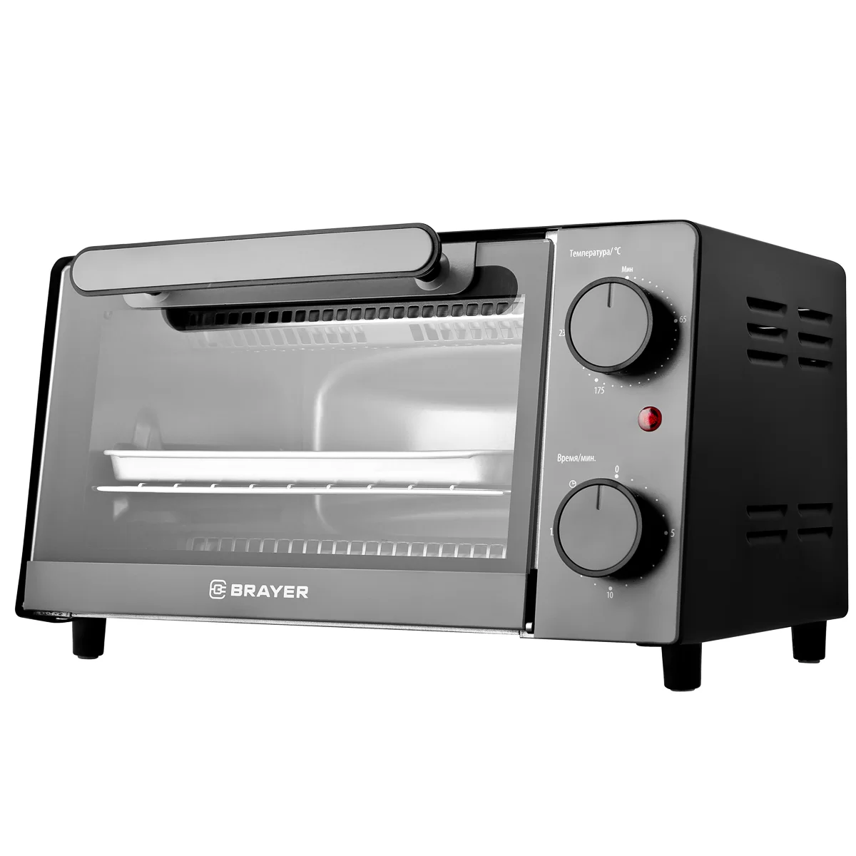 Мини-печь Brayer BR2600 (9 л/ 1200 Вт/ чёрная)-0