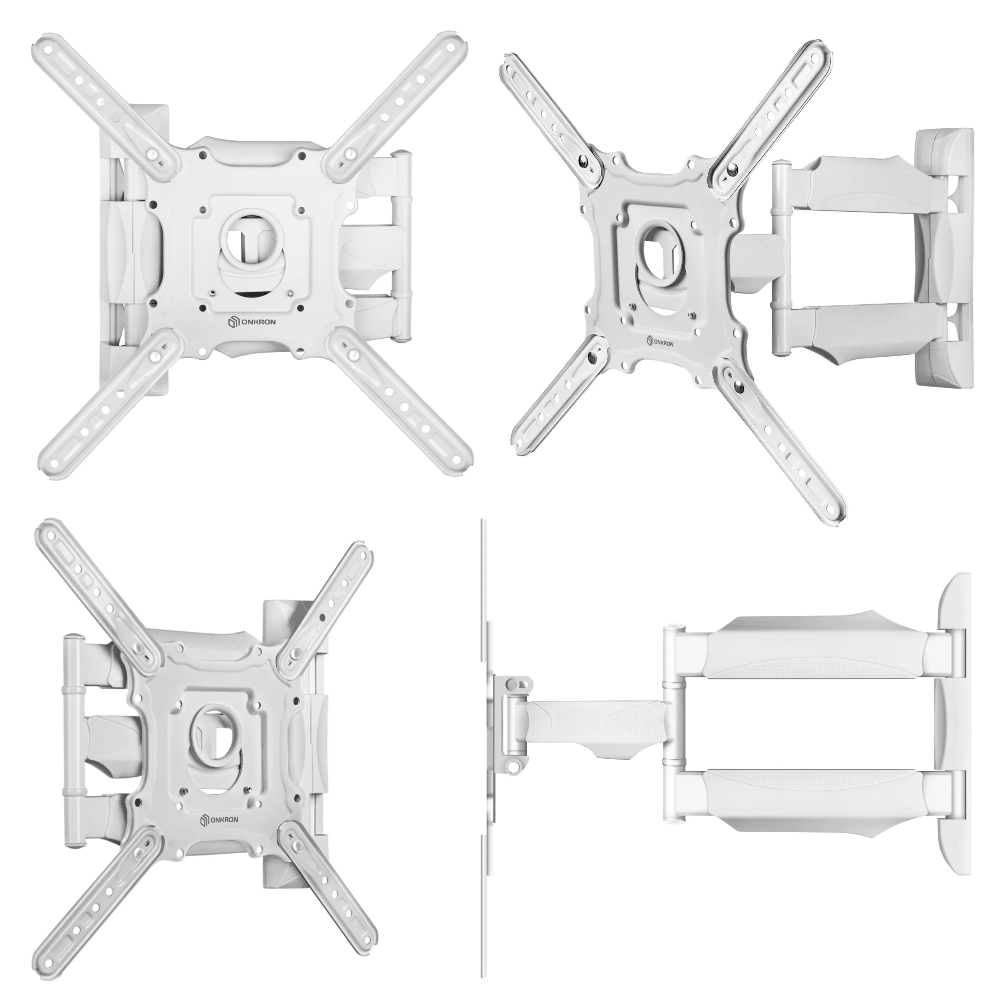 Кронштейн для ТВ ONKRON M4-W белый, для 32"-65", наклон 8°, поворот 180°, нагрузка до 35 кг, расстояние до стены 55-500 мм-0