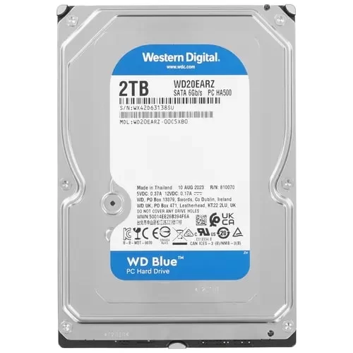 Жесткий диск 2 000Gb WD Blue 64Mb SATA  WD20EARZ -0