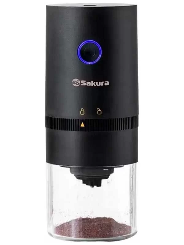Кофемолка Sakura SA-6174BK (жернова / электрическая / 13 Вт / 25 г / черный)-0