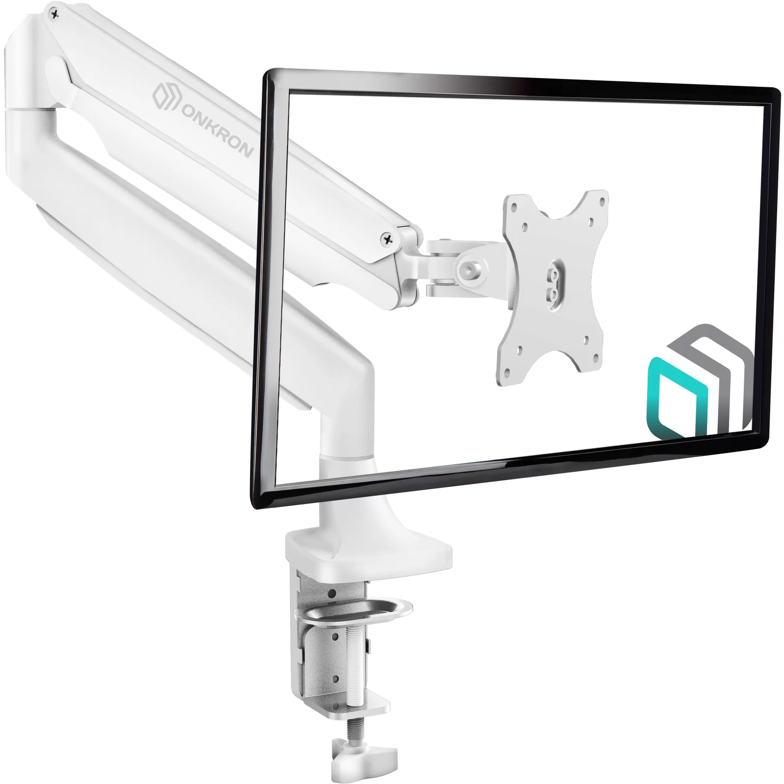 Крепление для монитора ONKRON G100 белый, для 13"-32", наклон 90°, нагрузка до 9 кг, расстояние до стола 0-605 мм-0
