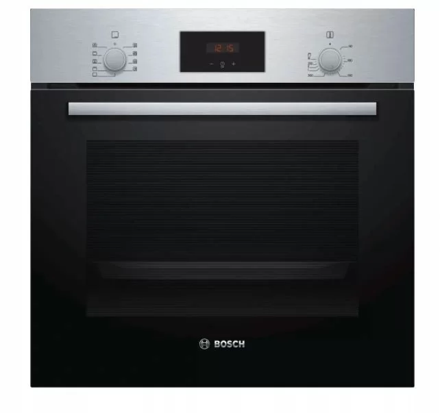 Духовой шкаф Bosch HBF134YS1 (Serie2 / нерж / EcoClean Direct / телескоп / LED-дисплей / 3D-HotAir)-0