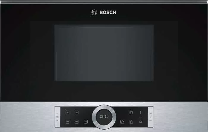 Микроволновая печь встраиваемая Bosch BFR634GS1 (Serie8 / нерж / 21л / ширина - 59,4 см / 900Вт / AutoPilot7 / правое открывание)-0