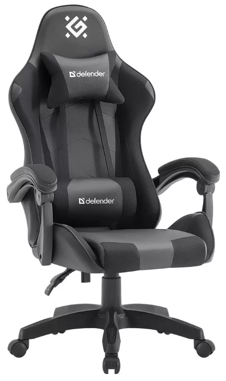 Игровое кресло Defender Okas, чёрный/серый-0