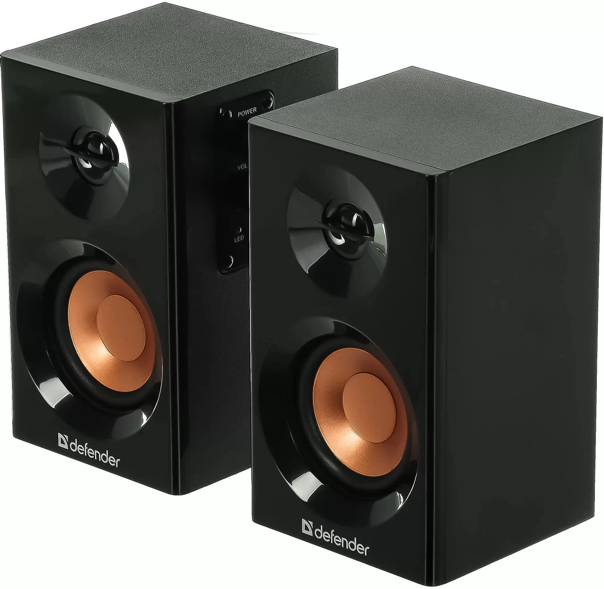 Колонки 2.0 Defender Aurora S12 / 12W / USB-питание / Чёрный / корпус - дерево-0