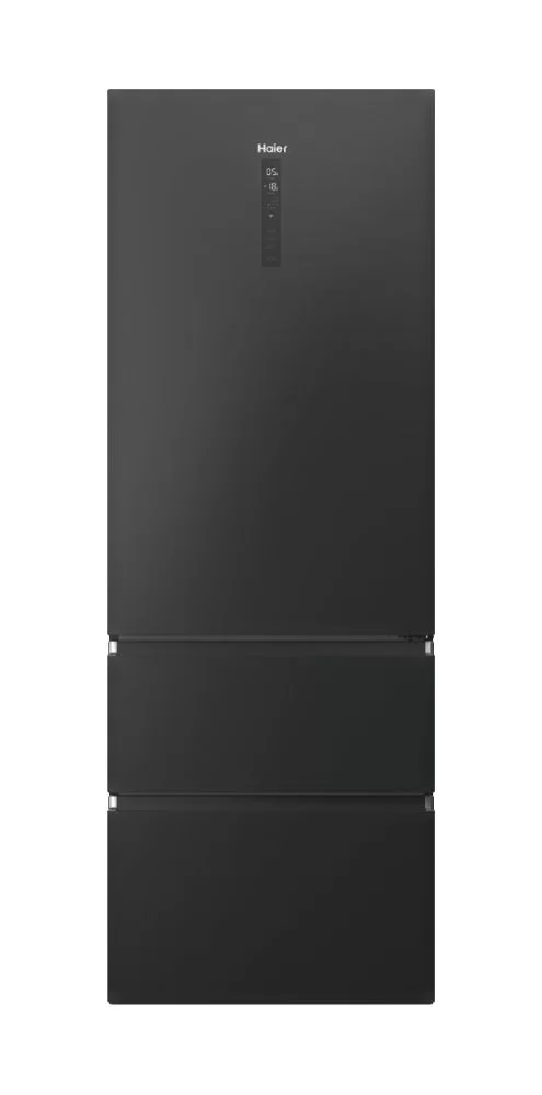 Холодильник трехдверный Haier HTW7720ENPT (Объем - 483 л / Высота - 200,6 см / Ширина - 70 см /  A++ / Чёрный / No Frost)-0