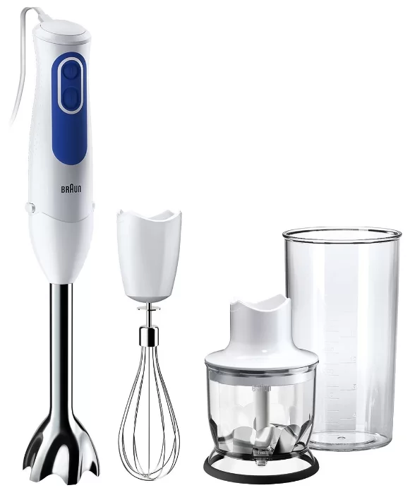 Блендер Braun MQ3025 (700 Вт/ скоростей 2/ турборежим/ венчик, измельчитель, стакан)-0