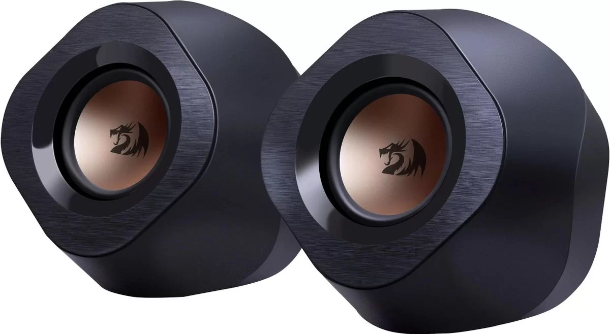 Колонки 2.0 Redragon Kaidas / 6W / питание 220В  / RGB-подстветка / Чёрный / корпус - пластик-0