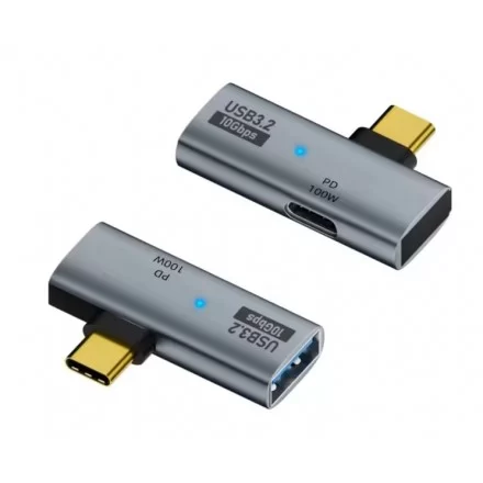 Адаптер-переходник 2в1 KS-is USB-C 2 в 1 USB-A, PD KS-is (KS-854), серебристый-0