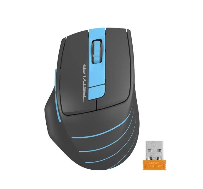 Беспроводная мышь A4Tech Fstyler FG30, оптическая (2000dpi), серый/синий-0