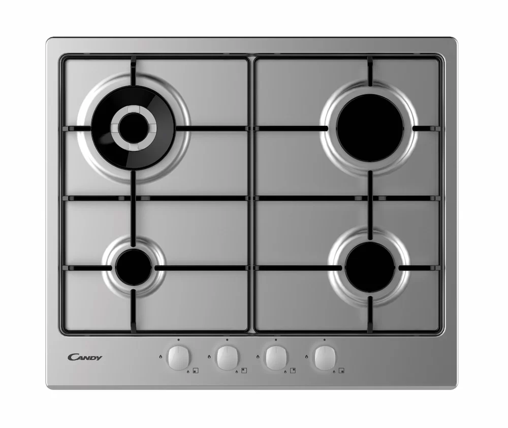 Поверхность газовая Candy CHW6BR4WX (Idea / Нерж. сталь / нерж. сталь / эмалирован. решетки)-0