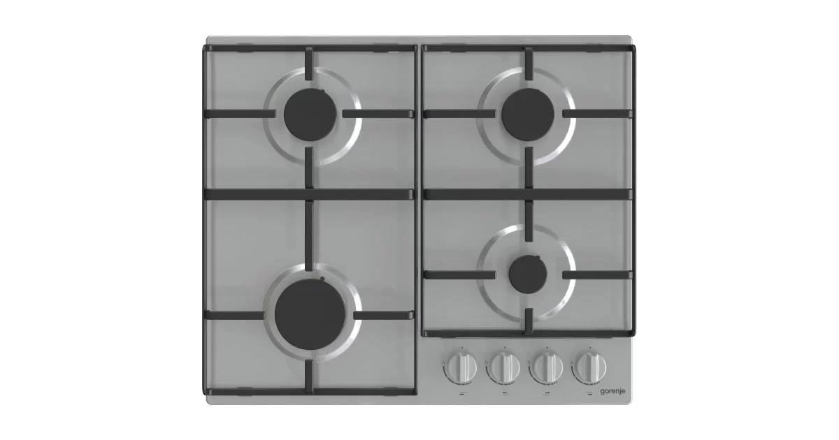 Поверхность газовая Gorenje G640EX (Essential / нерж / нержавеющая сталь / эмаль / XtraSurface)-0