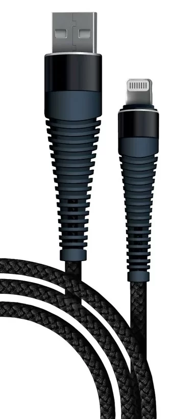 Кабель Borasco Fishbone Lightning - USB,1м, Черный-0
