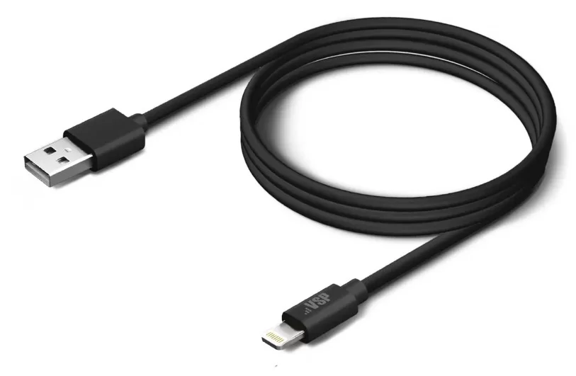 Кабель Borasco Lightning - USB, 2A, 1 метр, чёрный (21971)-0