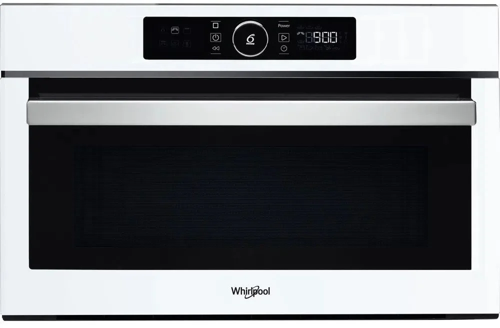 Микроволновая печь встраиваемая Whirlpool AMW 730/WH (Белое стекло / 31 литр / ширина - 59,5 см / 1000 Вт / Гриль 800 Вт / JetDefrost 3D)-0
