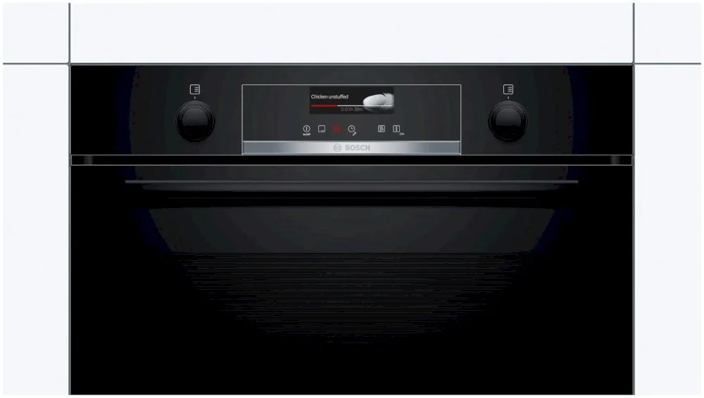 Духовой шкаф Bosch HBG539EB0 (Serie6 / 71 л / до 275 °C / чёрное стекло / Гриль / Телескоп. напр. (x1) / EcoClean Direct задняя стенка / SoftClose /A)-1