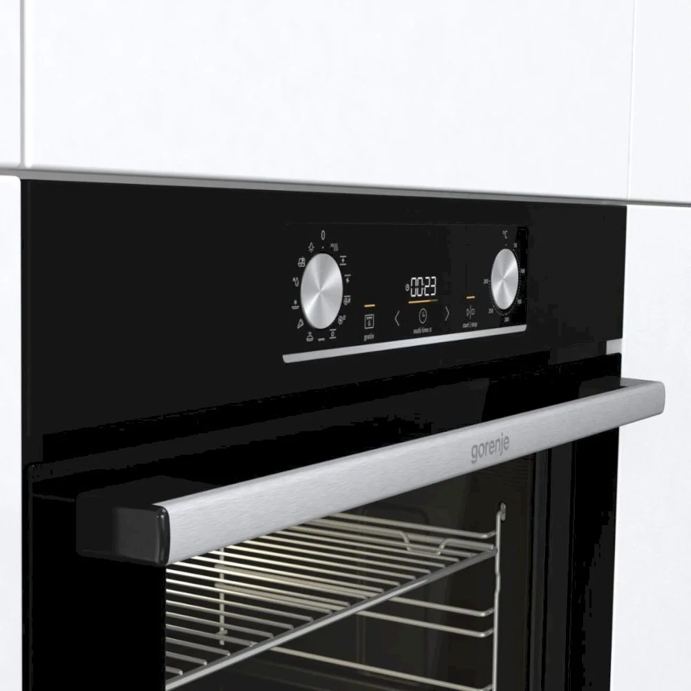Духовой шкаф Gorenje BOSX6737E03B (Essential / 77 л / до 300 °C / Чёрный, стекло / AquaClean / PerfectGrill / съемные направляющие / А / IconLED)-4