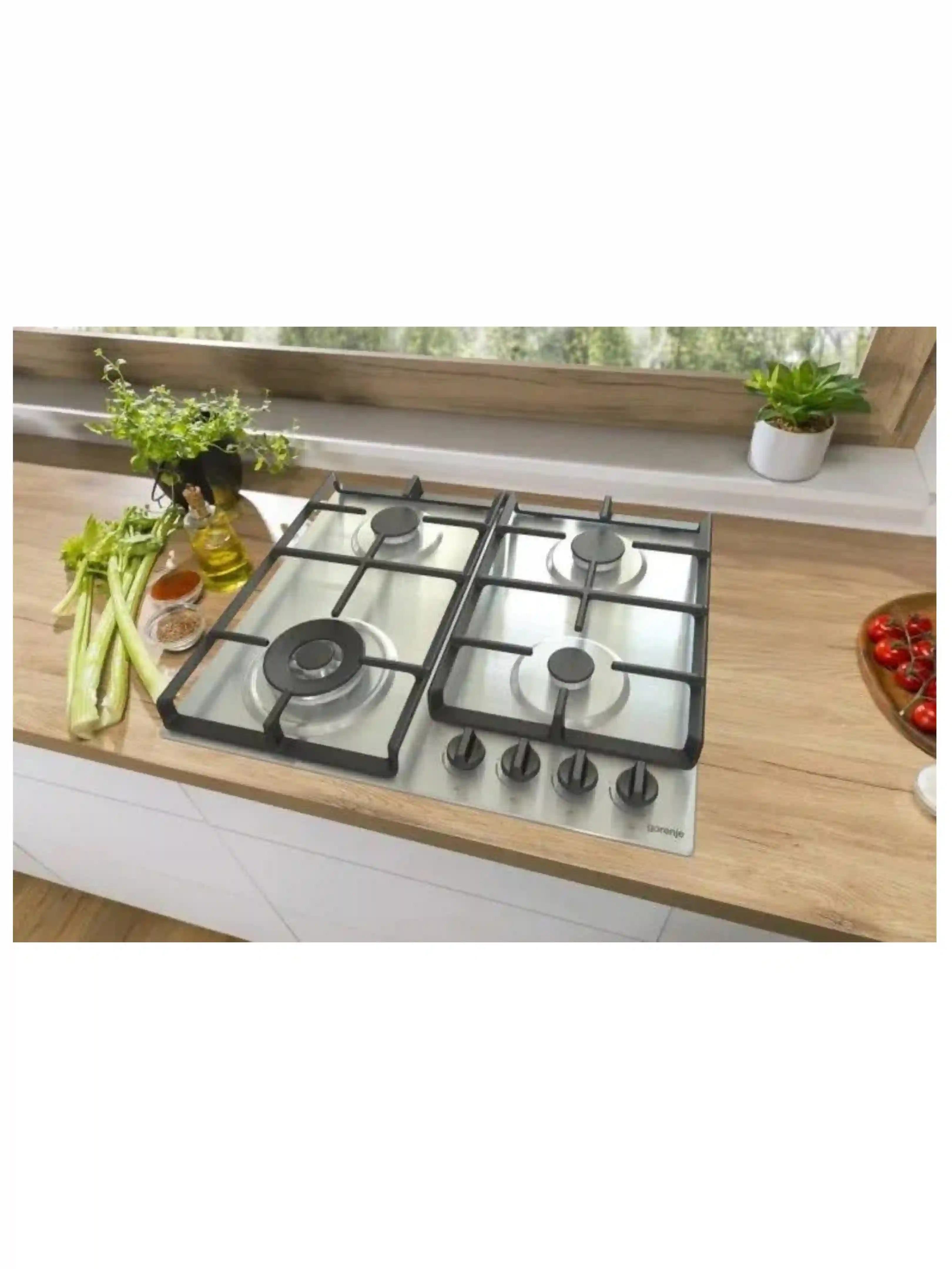 Поверхность газовая Gorenje GW641EBX (Essential / Нержавеющая сталь / Чугун / XtraSurface / WOK)-7