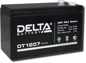 Батарея 12V/ 7,0Ah DELTA DT 1207 клеммы F1 срок службы 5 лет-0
