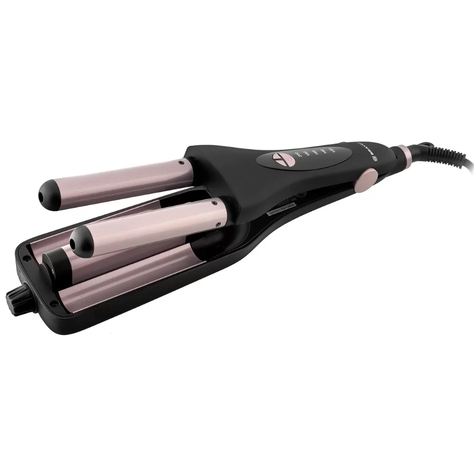 Щипцы для завивки гофре Brayer BR3204BN (80 Вт/ до 220°C / покрытие - керамическое / диаметр 15 мм)-0