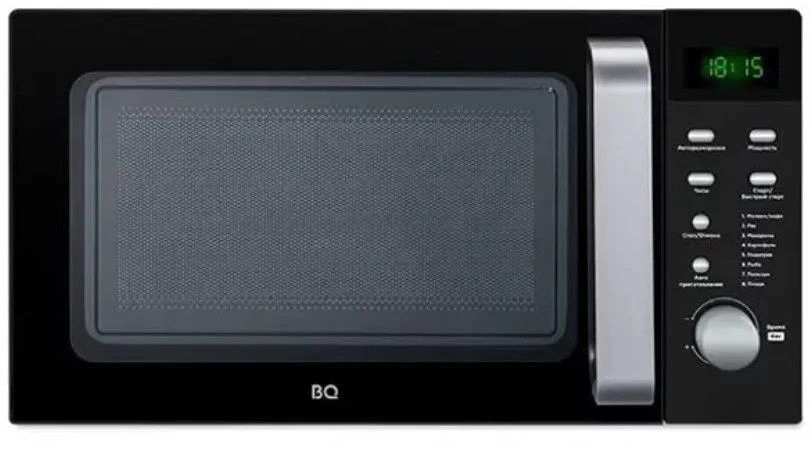 Микроволновая печь BQ MWO 20003ST/B (20 л, 700 Вт, переключатели поворотный механизм, кнопки, дисплей, черный)-0