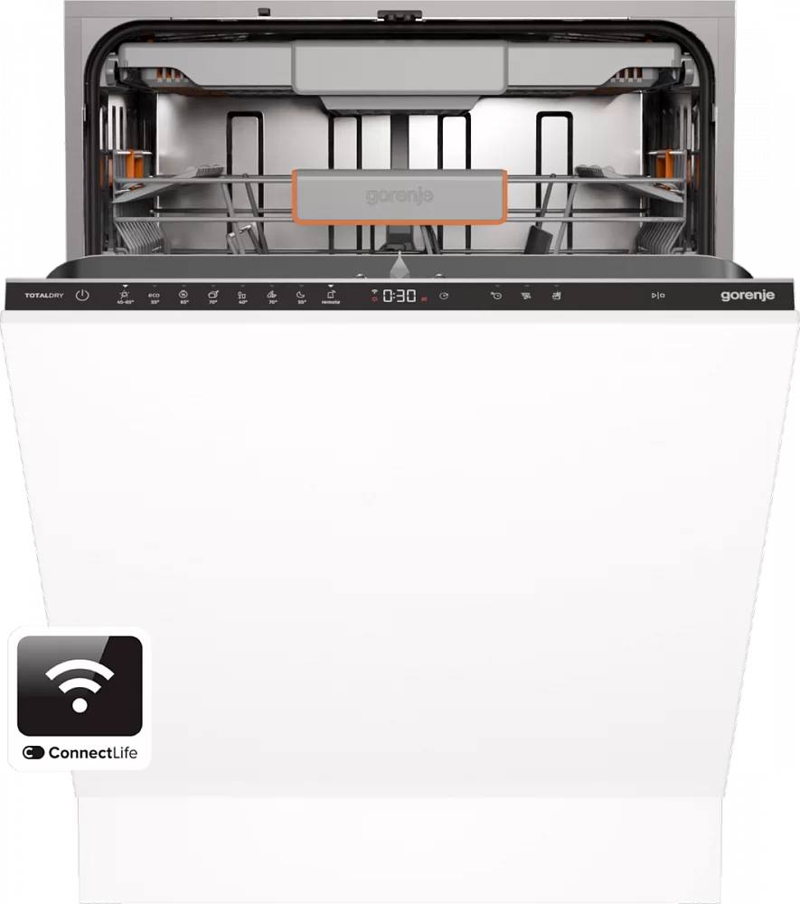 Машина посудомоечная встраиваемая 60 см Gorenje GV673B65 (G600 / 16 комплектов / 3 полки / расход воды - 9,5 л / Луч на полу / Wi-Fi / А+++)-0