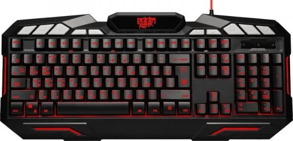 Проводная игровая клавиатура Defender Doom Keeper GK-100D, (Полноразмерная/Мембранная/Кабель 1.5м), Черная -0