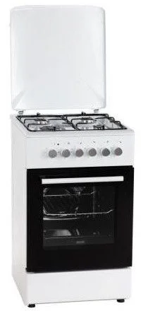 Плита газоэлектрическая MPM-54-KGM-04 (Белая / духовка - 58 л / Газ-контроль / Электроподжиг)-0