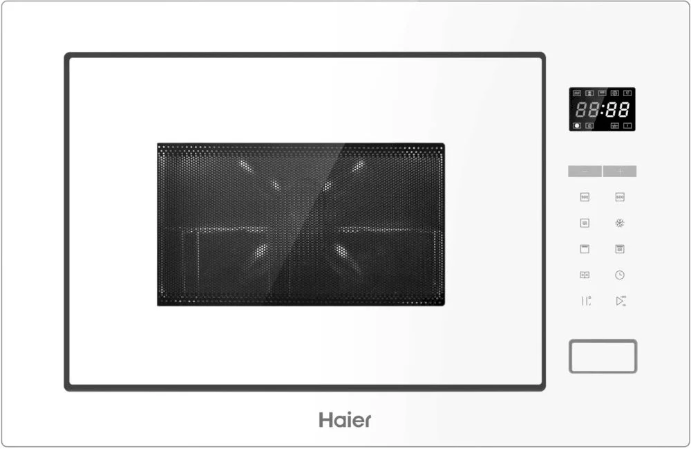 Микроволновая печь встраиваемая Haier HMX-BTG259W (Белая / 25 литров / ширина - 59,5 см / 900 Вт / Гриль 1200 Вт)-0