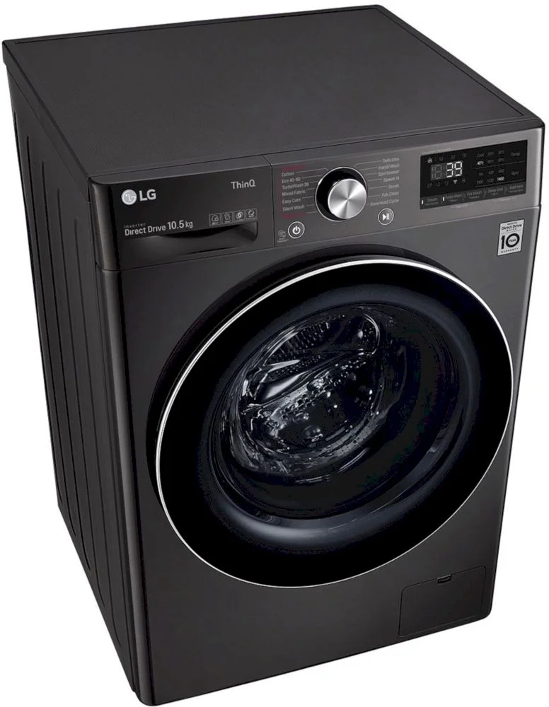 Стиральная машина LG F4WV910P2SE (56.5см / 10,5кг / 1400об / пар / добавление белья / AI DD / Steam+ / Wi-Fi / Inverter Direct Drive / A+++ / Чёрная)-7
