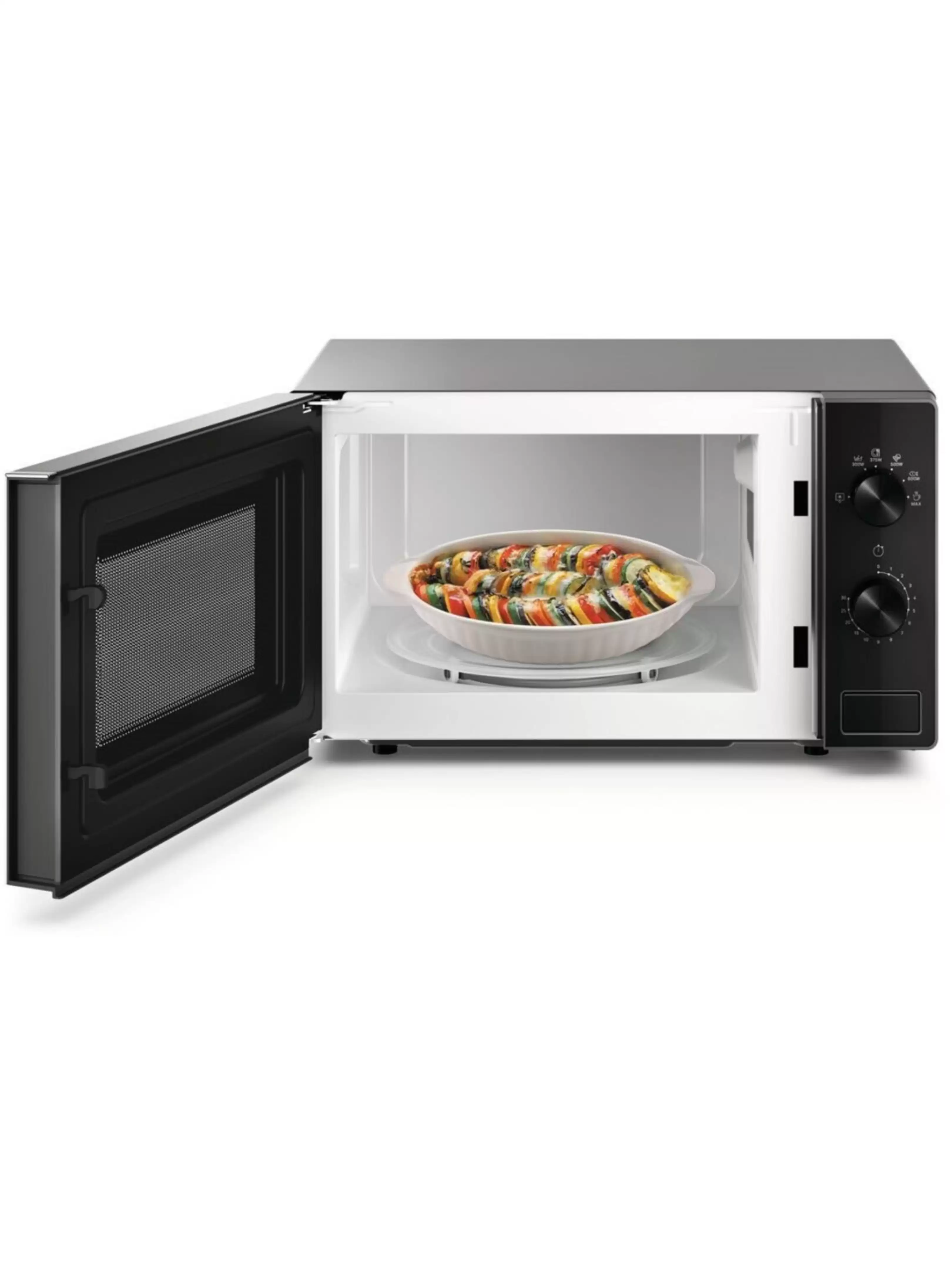 Микроволновая печь Whirlpool MWP 101 B (20 л, 700 Вт, переключатели поворотный механизм, черный)-3
